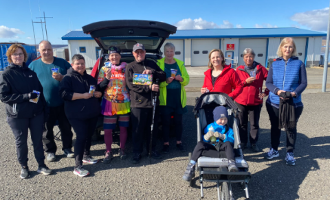 KVH bauð uppá drykki í 1.maí göngu einstakra barna